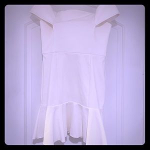 N/Nicholas Off the Shoulder White Dress